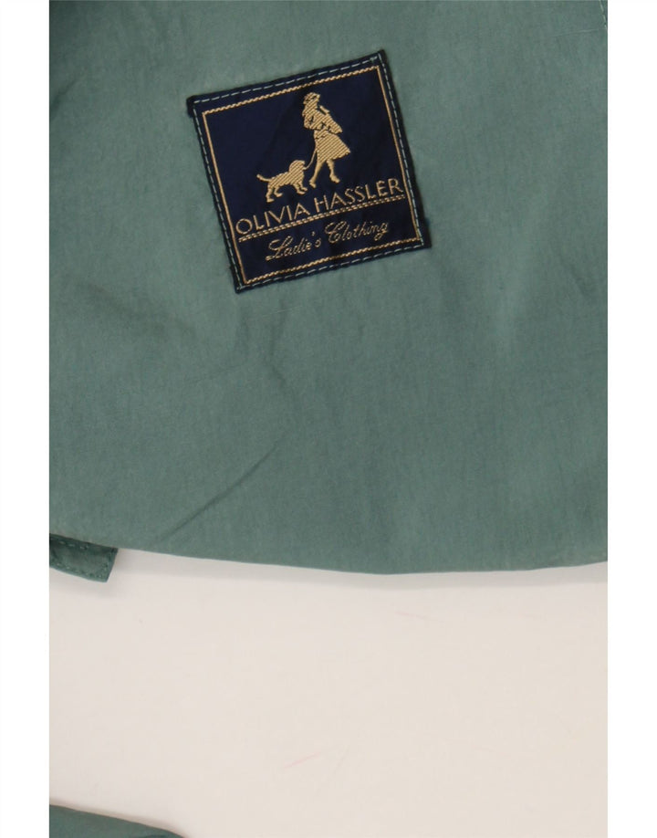OLIVIA HASSLER Womens Utility Jacket IT 42 Medium Green Vintage Olivia Hassler and Second-Hand Olivia Hassler from Messina Hembry 