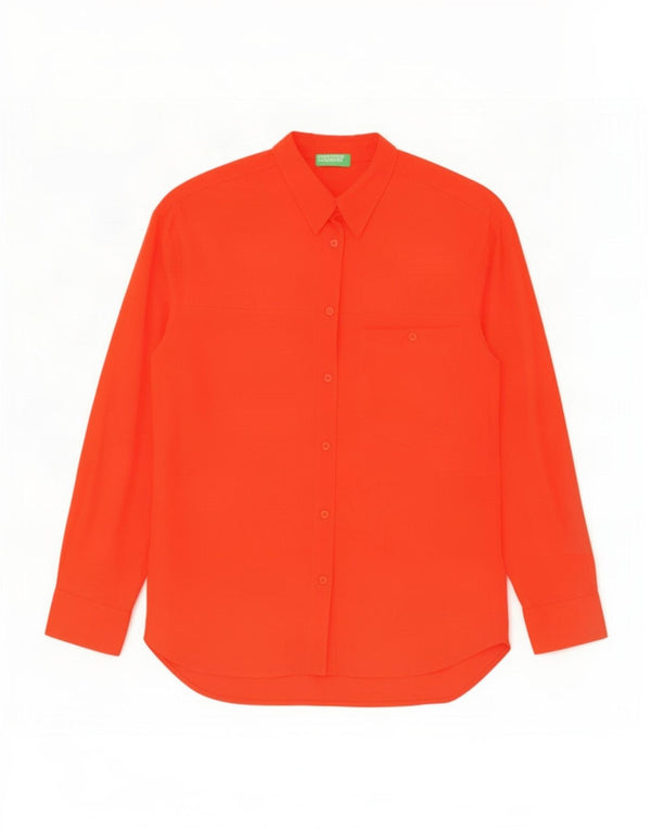 Camicetta da donna Benetton UK 14 Viscosa rossa media