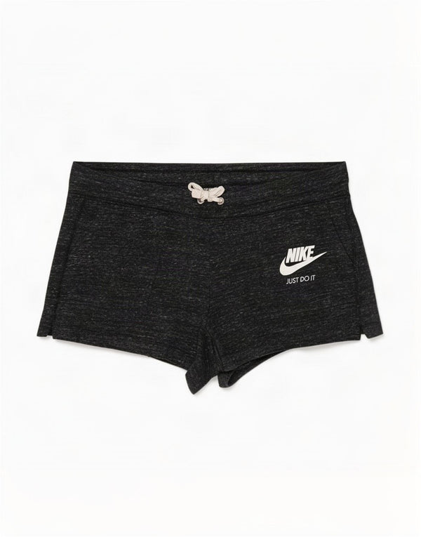 Pantaloncini sportivi Nike da donna UK 16 grandi in cotone chiazzato nero