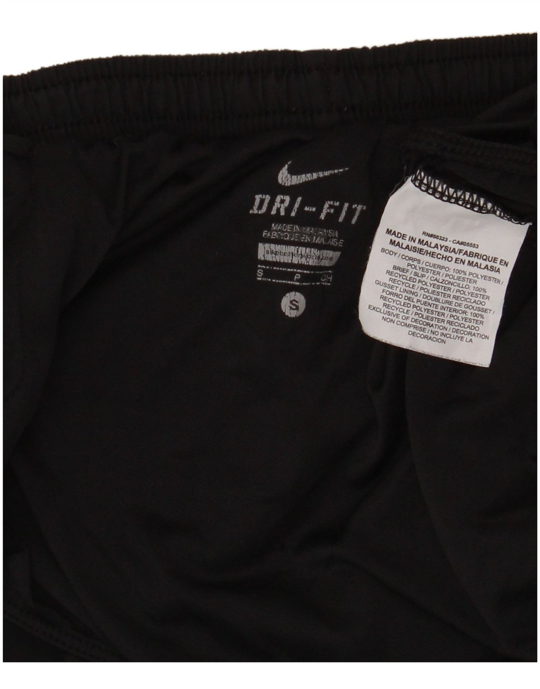 Pantaloncini sportivi Nike da donna Dri Fit UK 8 piccoli poliestere nero