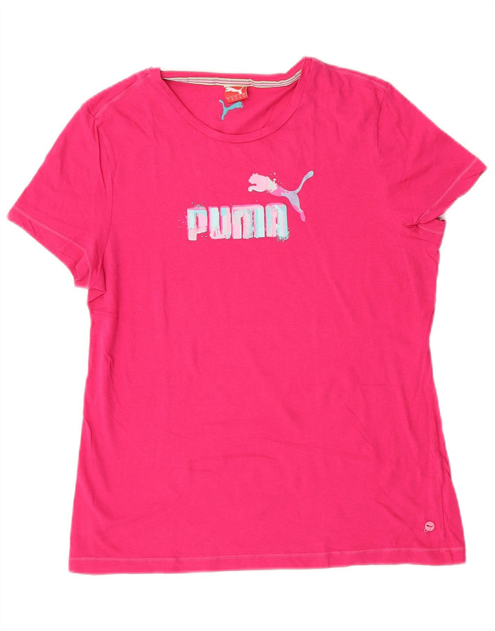 T-shirt grafica da donna Puma UK 14 rosa medio