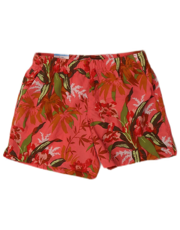 Pantaloncini sportivi Columbia da donna vestibilità regolare UK 6 XS nylon floreale rosa