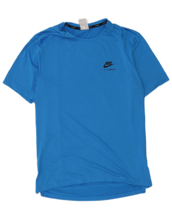 T-shirt grafica da uomo Nike Top piccola in poliestere blu