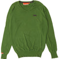 Maglione da uomo con scollo a V Superdry XL in cotone verde