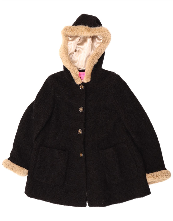 Cappotto con cappuccio da donna Monsoon UK 16 Large in lana nera