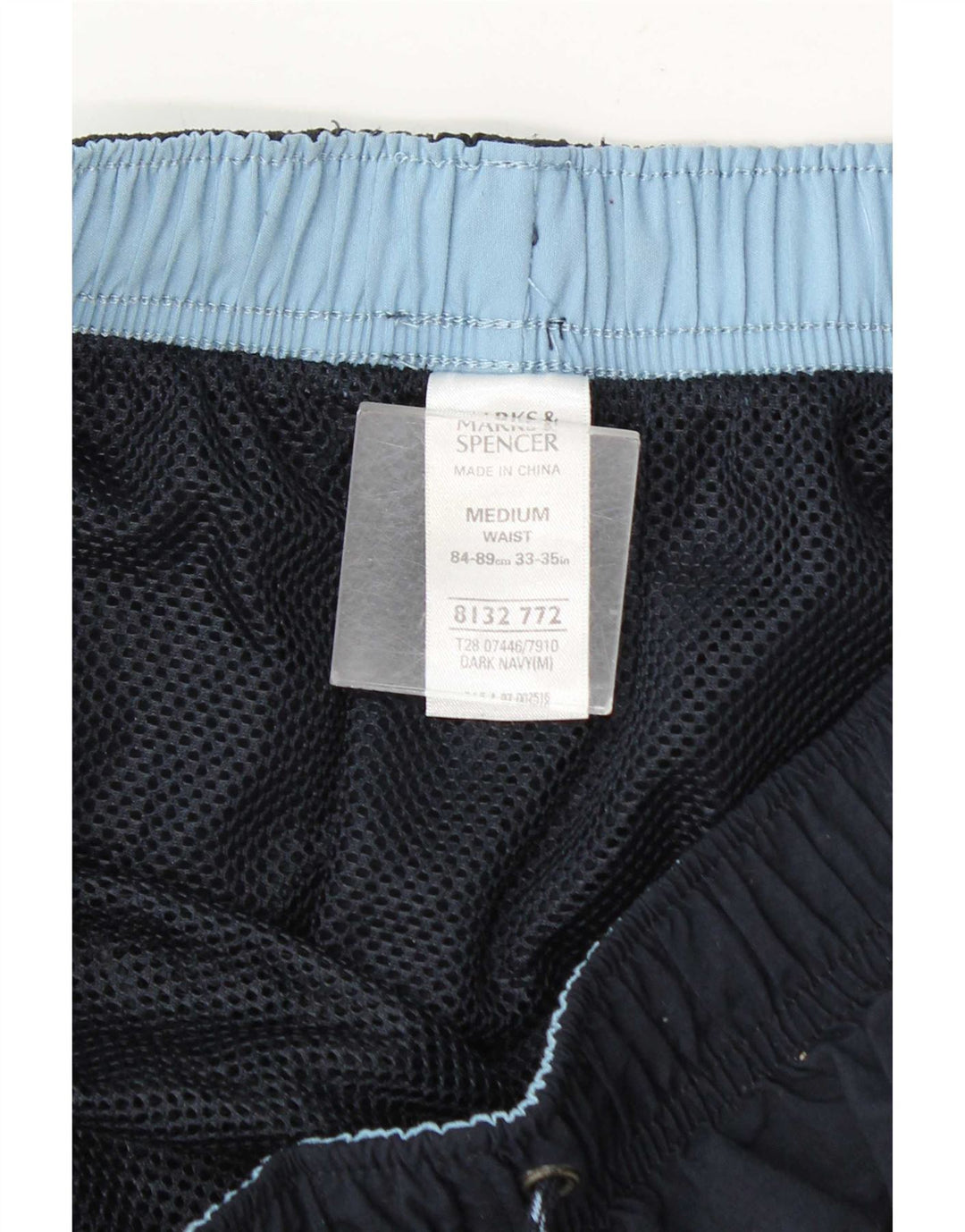 Pantaloncini da bagno da uomo Marks & Spencer medio blu navy color block