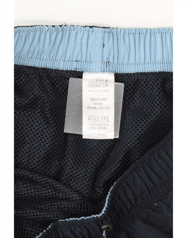 Pantaloncini da bagno da uomo Marks & Spencer medio blu navy color block