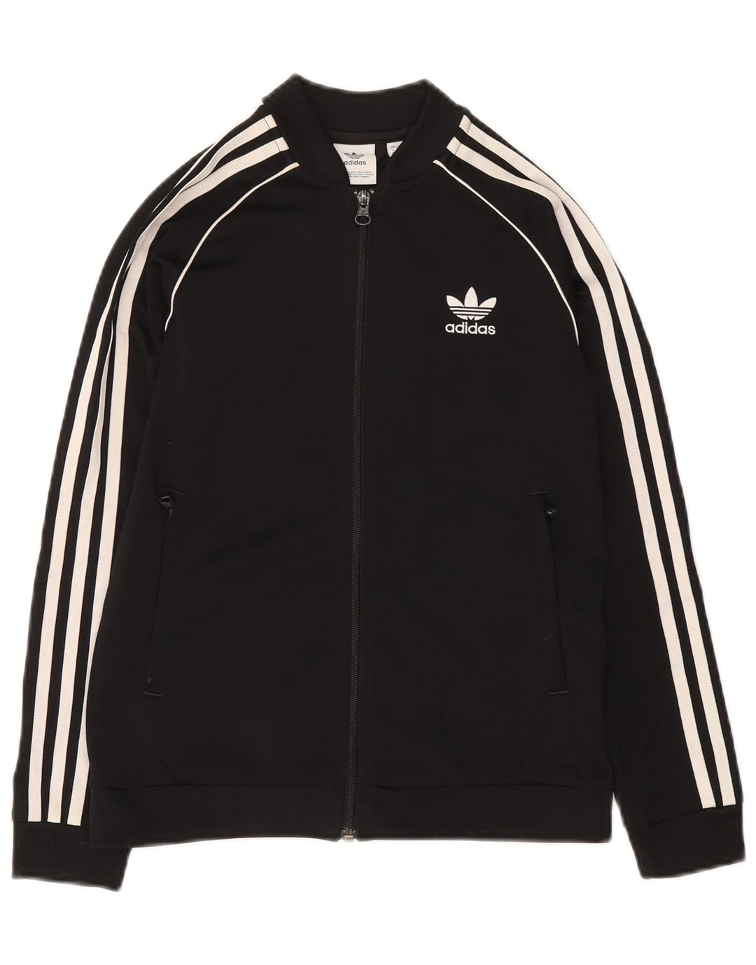 Giacca Top della tuta da ragazza Adidas 11-12 anni in poliestere nero