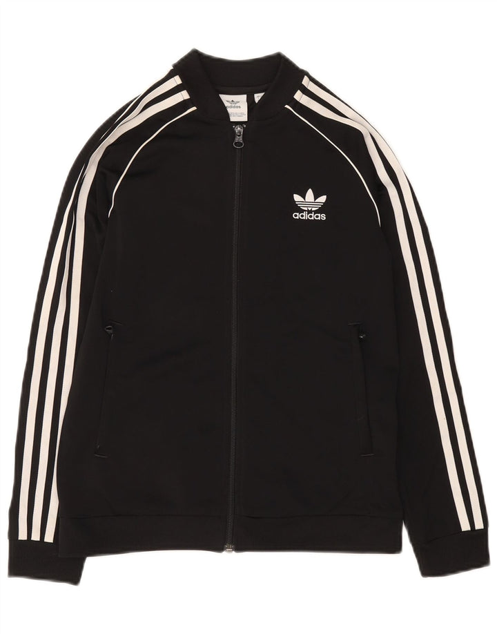 Giacca Top della tuta da ragazza Adidas 11-12 anni in poliestere nero
