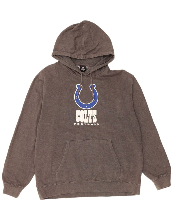NFL Mens Colts Graphic Hoodie Jumper Large Grey