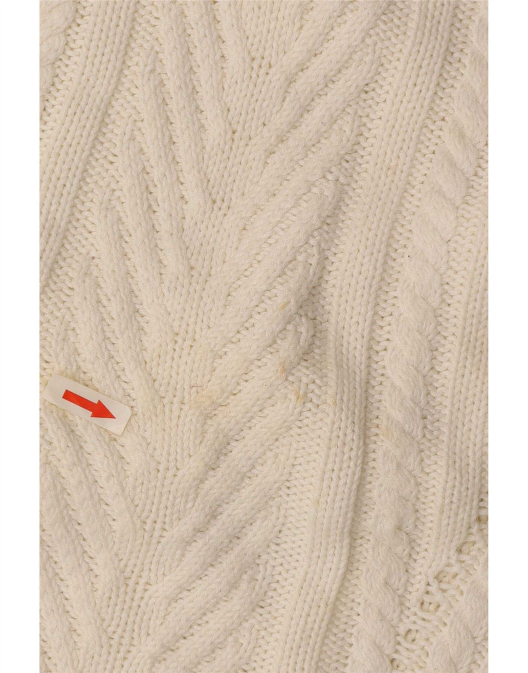 Zara Donna Maglione Corto Oversize con Collo Dolcevita UK 10 Piccolo Bianco