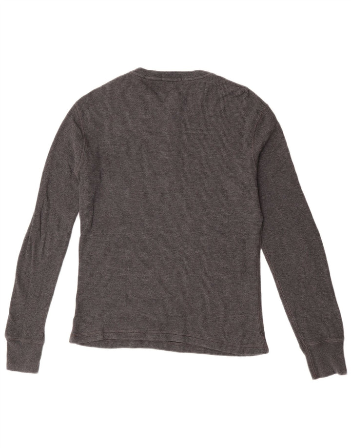 Maglia Polo Ralph Lauren da uomo a maniche lunghe grigio medio