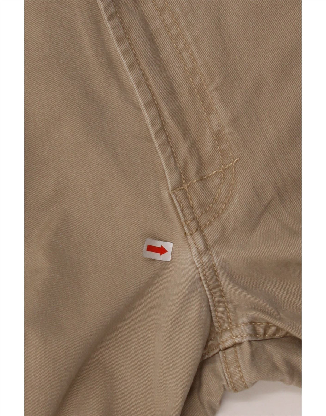 IZOD Mens Salt Water Straight Casual Trousers W32 L30 Beige Cotton