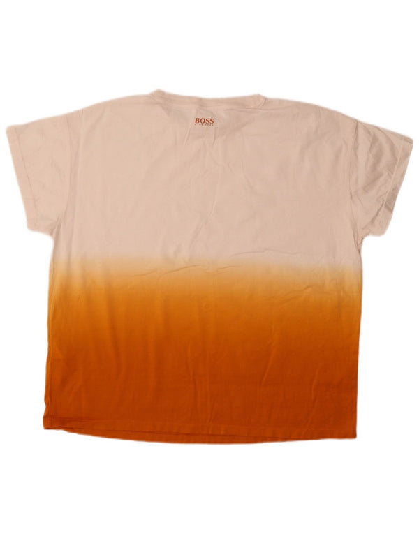 T-shirt da uomo Hugo Boss Top Large in cotone color block bianco