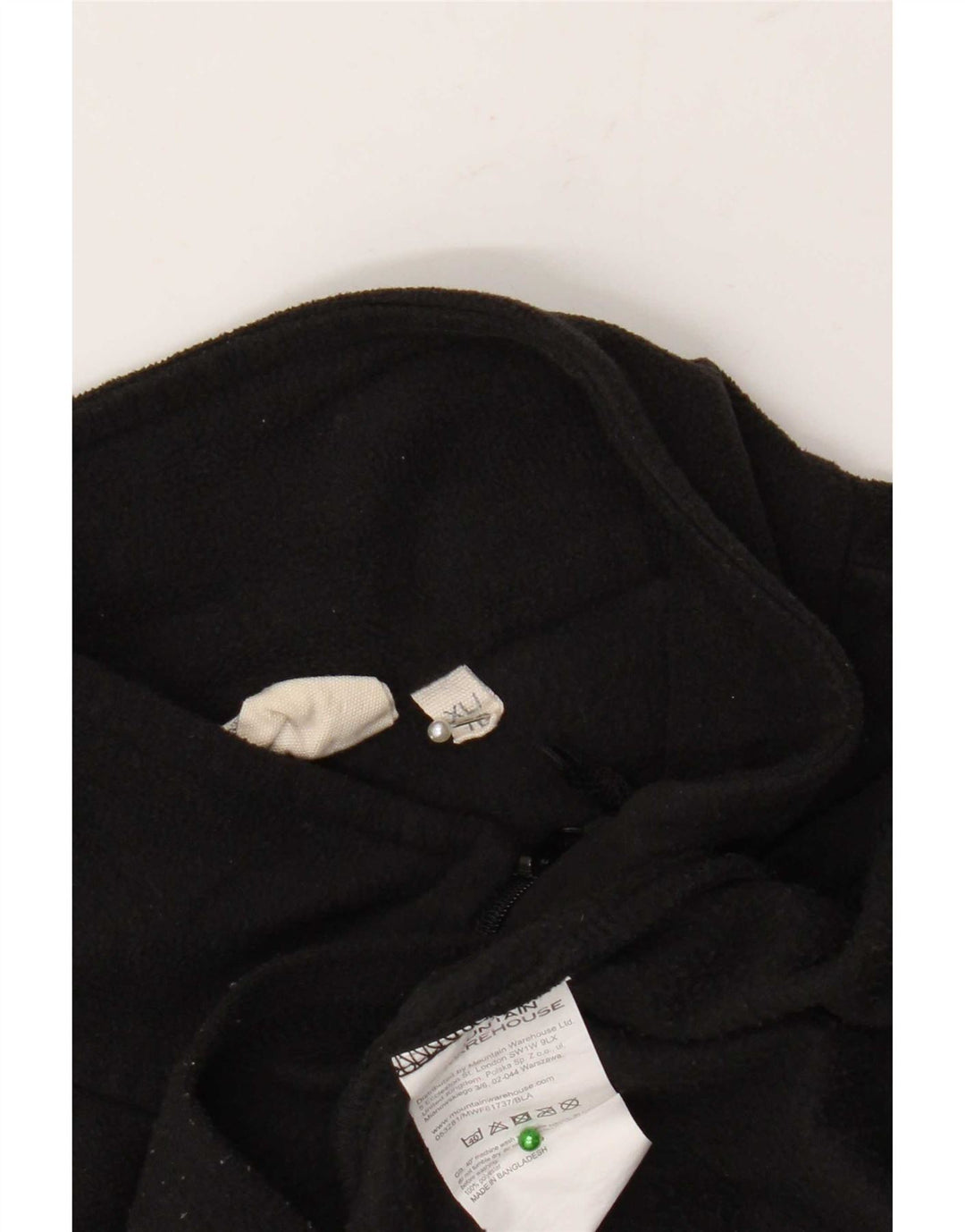 Maglione in pile da uomo con collo con zip Mountain Warehouse XL poliestere nero