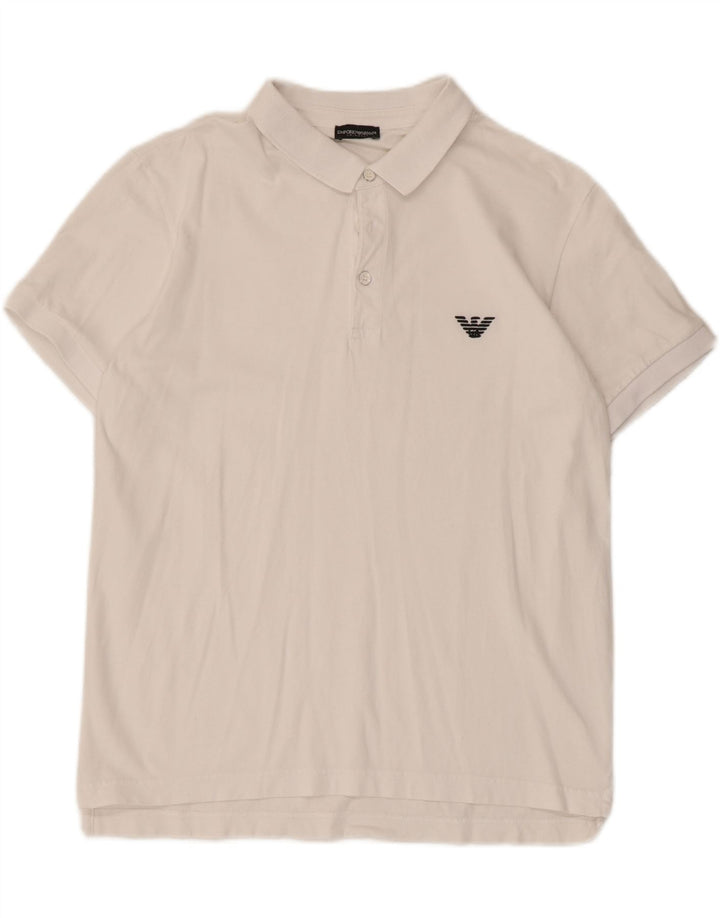 Polo Emporio Armani da uomo di colore bianco medio