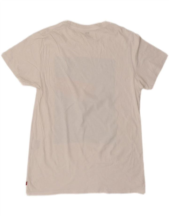 T-shirt grafica da donna LEVI'S Top UK 16 grande bianca