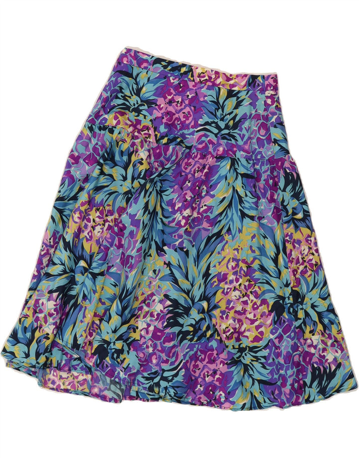 VINTAGE Womens Flared Skirt IT 44 Medium W26  Multicoloured Floral Vintage Vintage and Second-Hand Vintage from Messina Hembry 