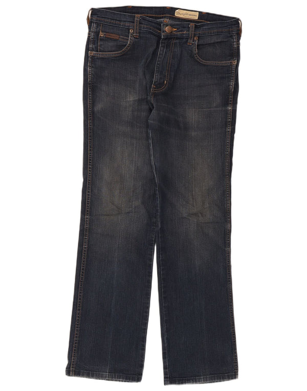 Jeans Wrangler da uomo Arizona stretch dritti W33 L30 cotone blu navy
