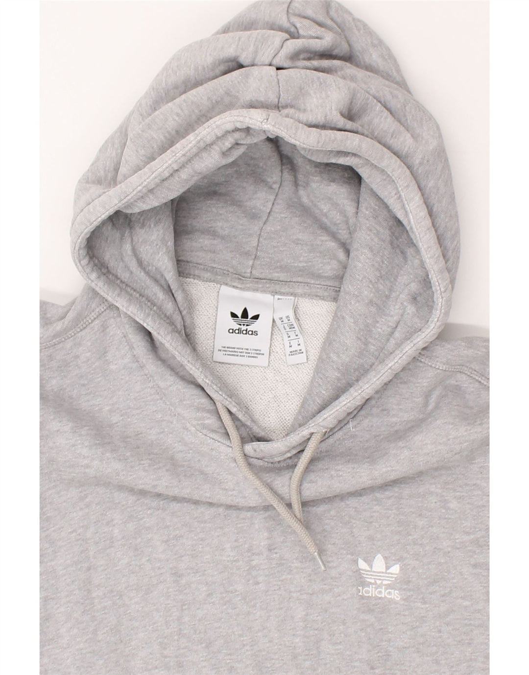 ADIDAS Mens Hoodie Jumper Medium Grey Cotton Vintage Adidas and Second-Hand Adidas from Messina Hembry 