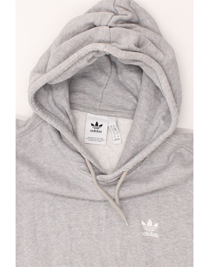 ADIDAS Mens Hoodie Jumper Medium Grey Cotton Vintage Adidas and Second-Hand Adidas from Messina Hembry 