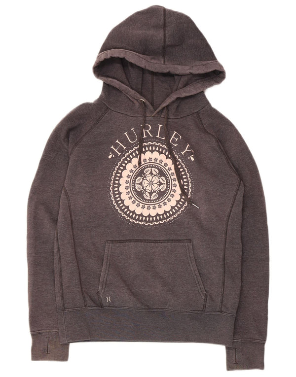 Felpa con cappuccio grafica da donna Hurley UK 14 Cotone grigio medio