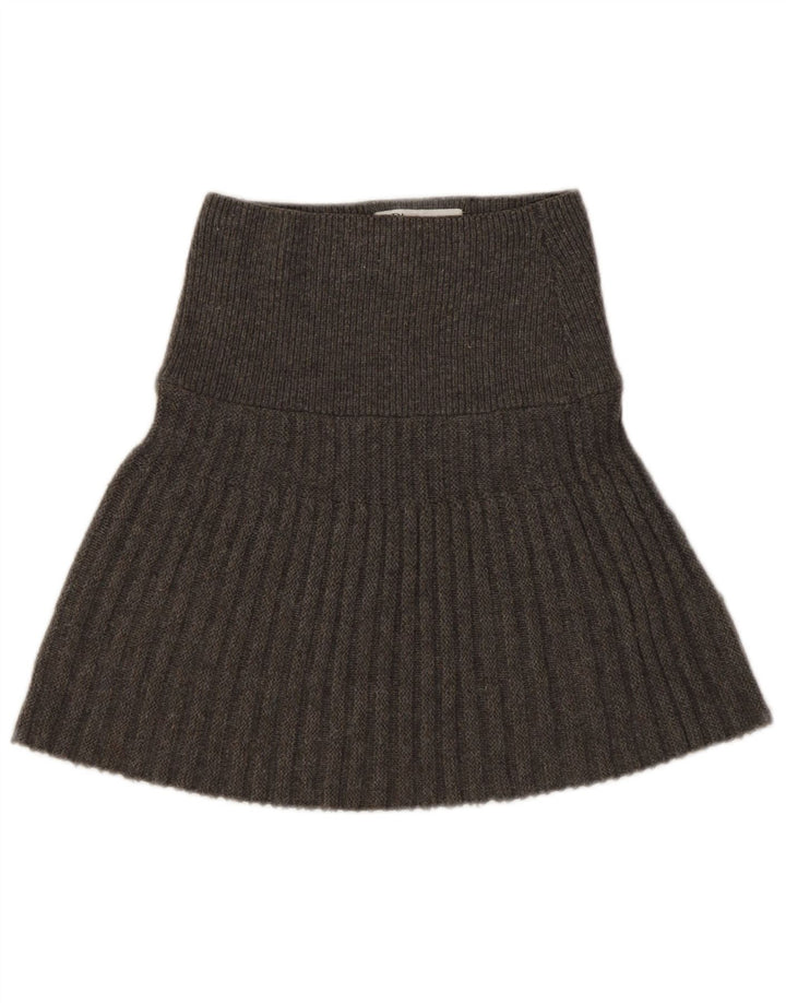 Gonna a trapezio in maglia da donna Zara piccola W26 poliestere grigio