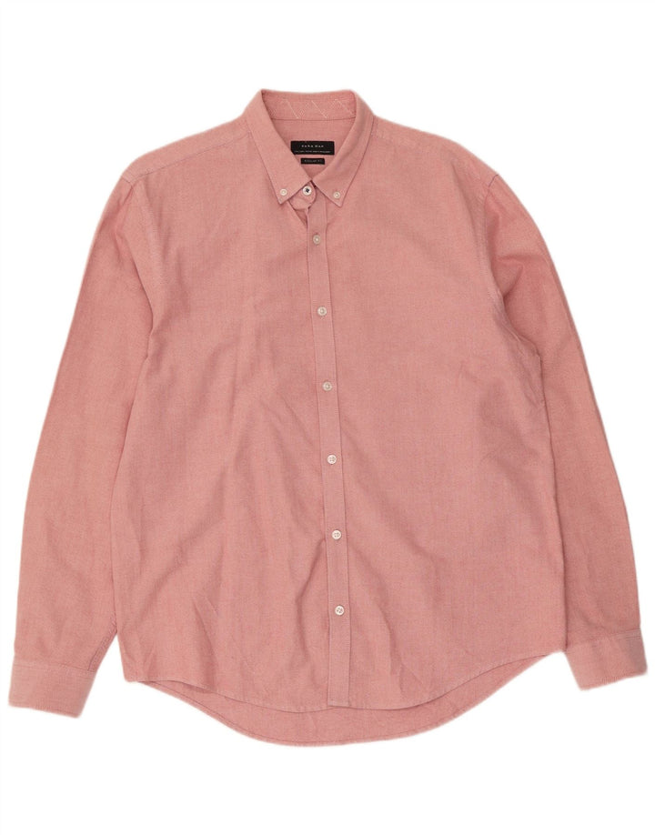 Camicia Zara da uomo vestibilità regolare grande rosa