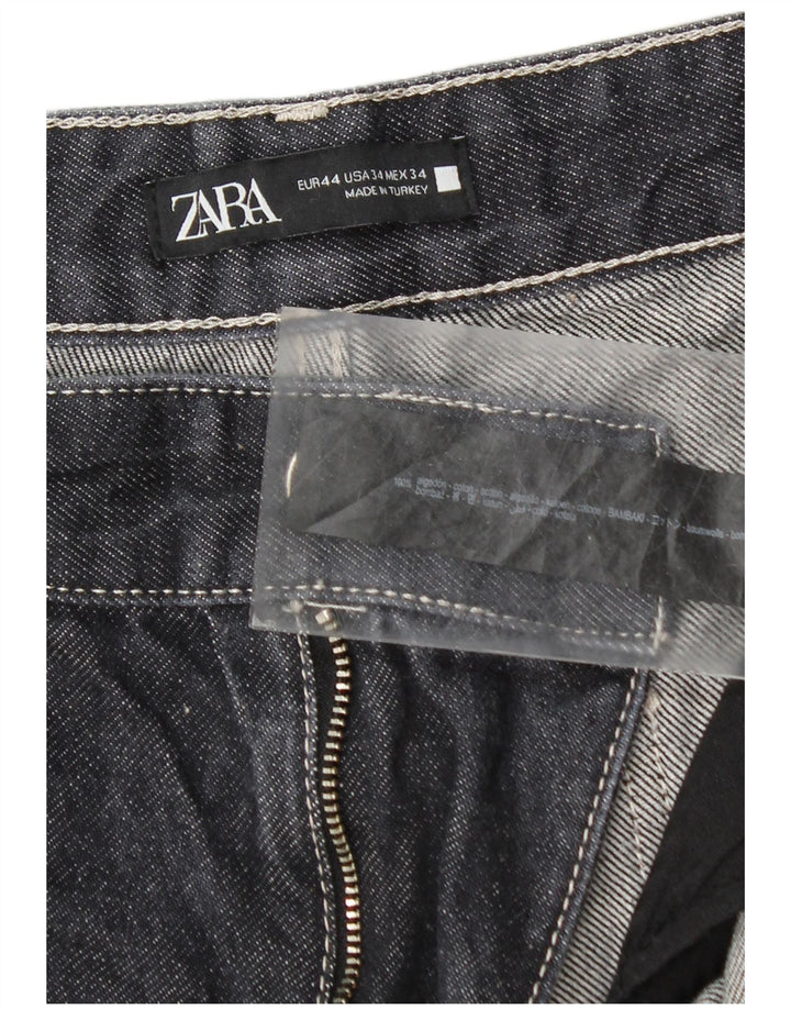 Jeans affusolati da uomo Zara EU 44 Large W34 L27 Cotone nero