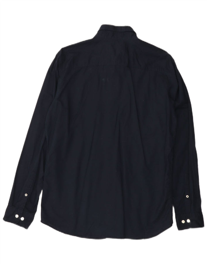 Camicia da uomo Jack & Jones grande in cotone blu navy