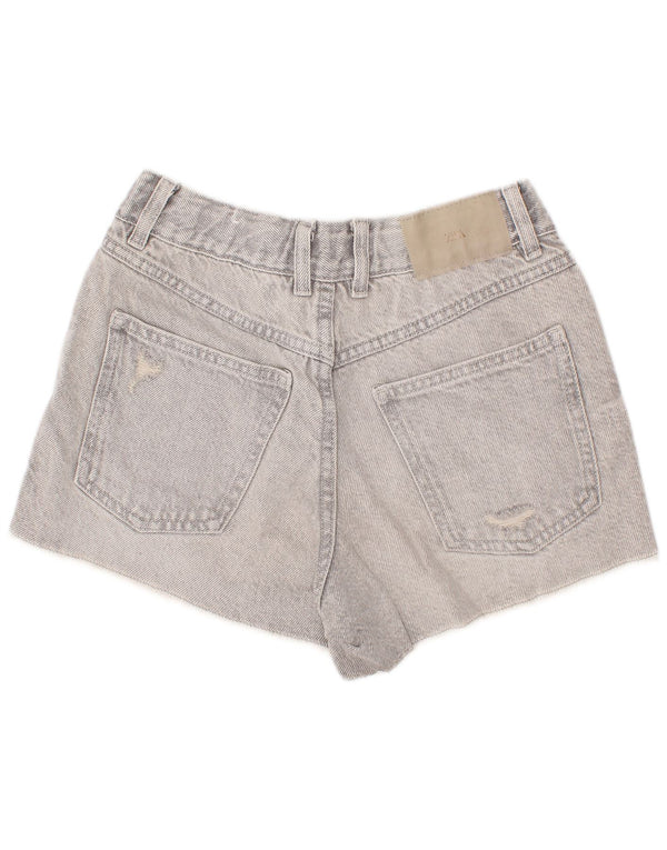 Pantaloncini di jeans invecchiati Zara per ragazze 11-12 anni W24 Grigi