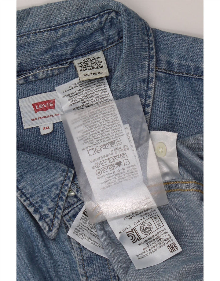 Camicia di jeans da uomo Levi's 2XL in cotone blu