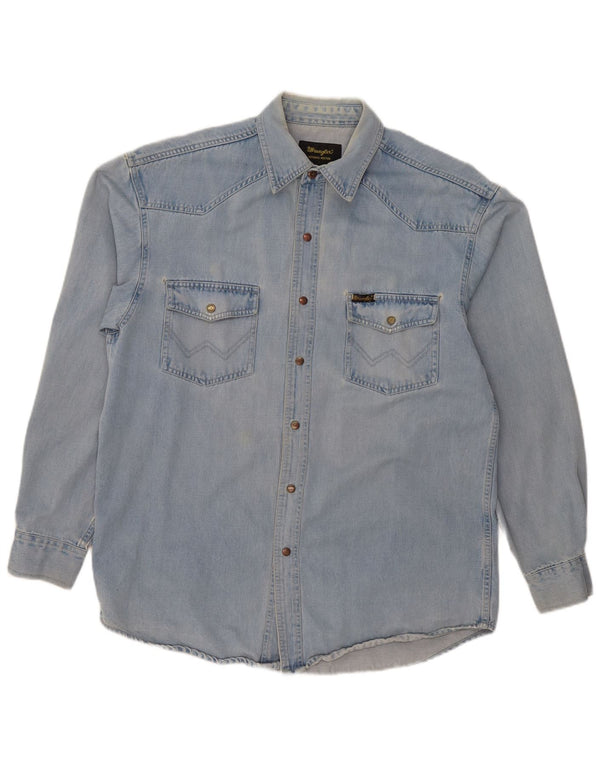 Camicia di jeans da uomo WRANGLER grande blu