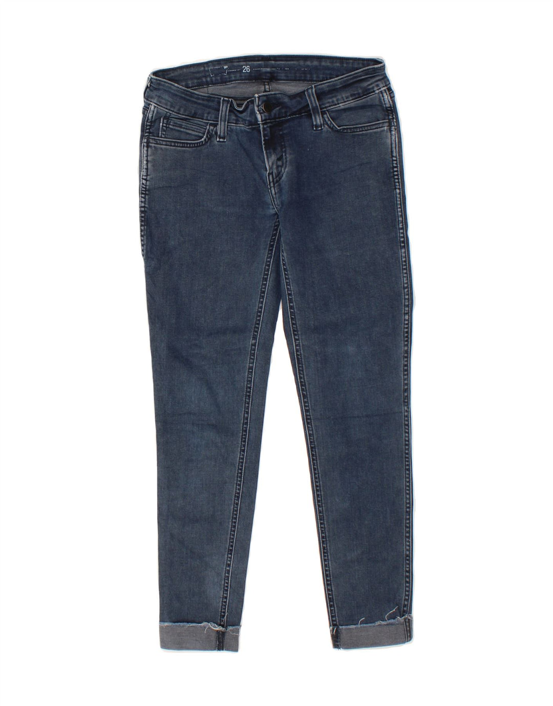 LEVI'S Womens Slim Jeans W26 L26 Blue Cotton Vintage Levi's and Second-Hand Levi's from Messina Hembry 