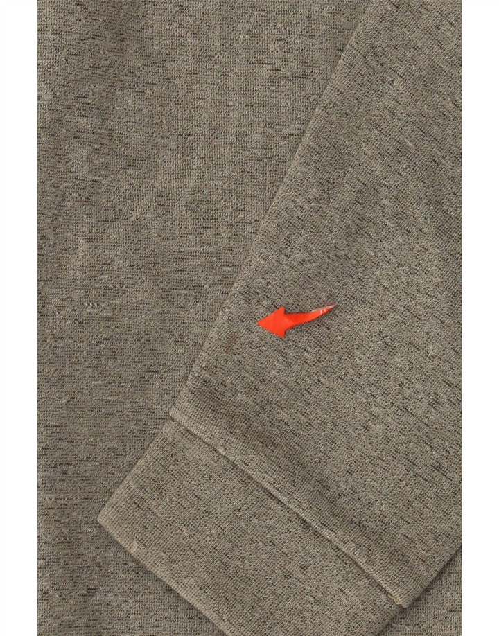 Maglione con cappuccio e zip Adidas da uomo in cotone grigio medio