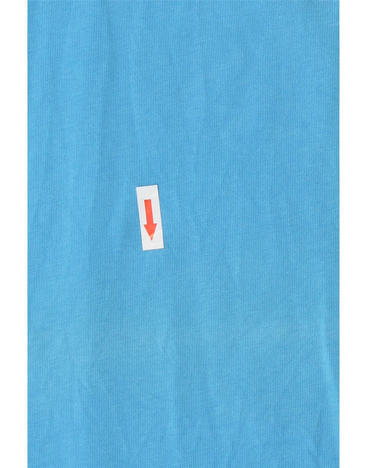 T-shirt Adidas Climalite da uomo grande in cotone blu