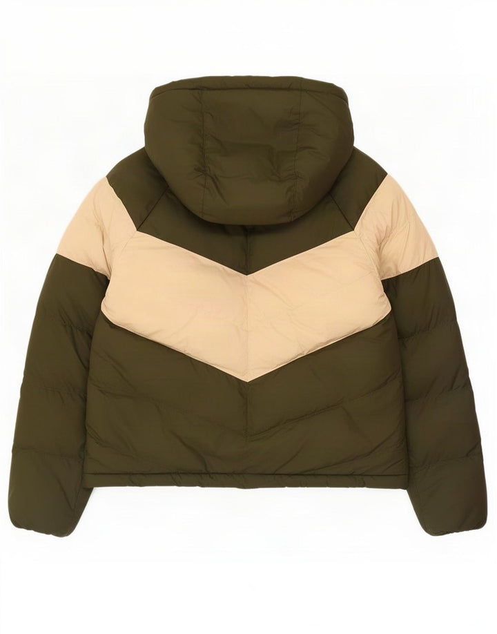 Giacca imbottita con cappuccio Nike da ragazzo 12-13 anni Large Verde Colorblock
