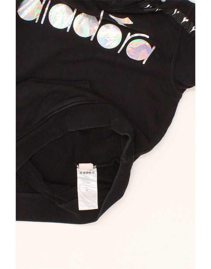 Girls Graphic Hoodie Jumper 13-14 Years Vintage Diadora and Second-Hand Diadora from Messina Hembry 