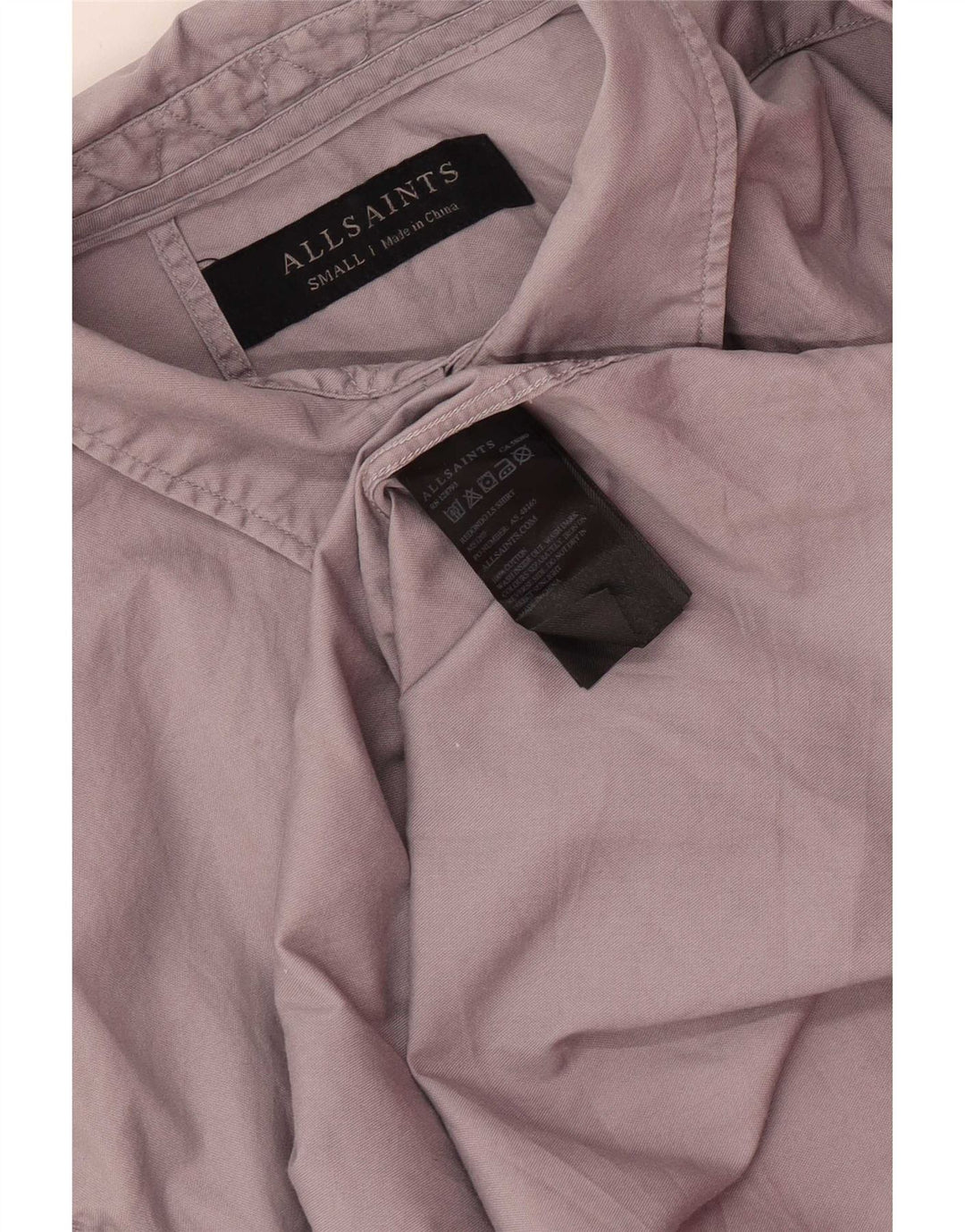 Camicia da uomo All Saints Small in cotone grigio