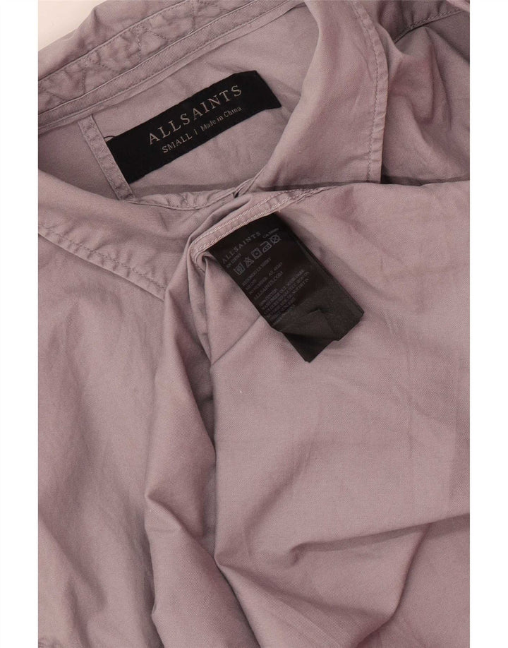 Camicia da uomo All Saints Small in cotone grigio
