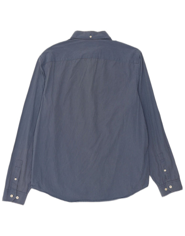 Penguin Camicia da uomo Heritage slim fit grande gessato blu