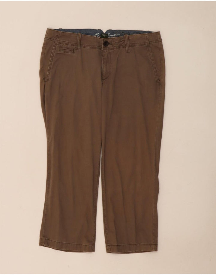 Pantaloni Capri da donna Eddie Bauer US 8 Medium W34 L23 Cotone Beige