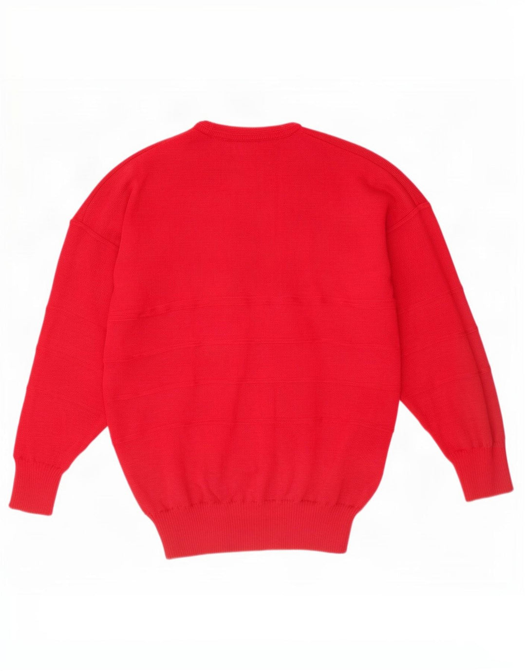 Maglione girocollo da uomo girocollo in agnello verde grande rosso