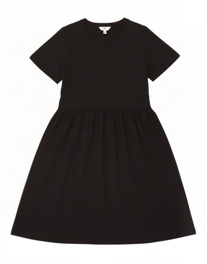Abito a trapezio da donna Marks & Spencer UK 12 cotone nero medio