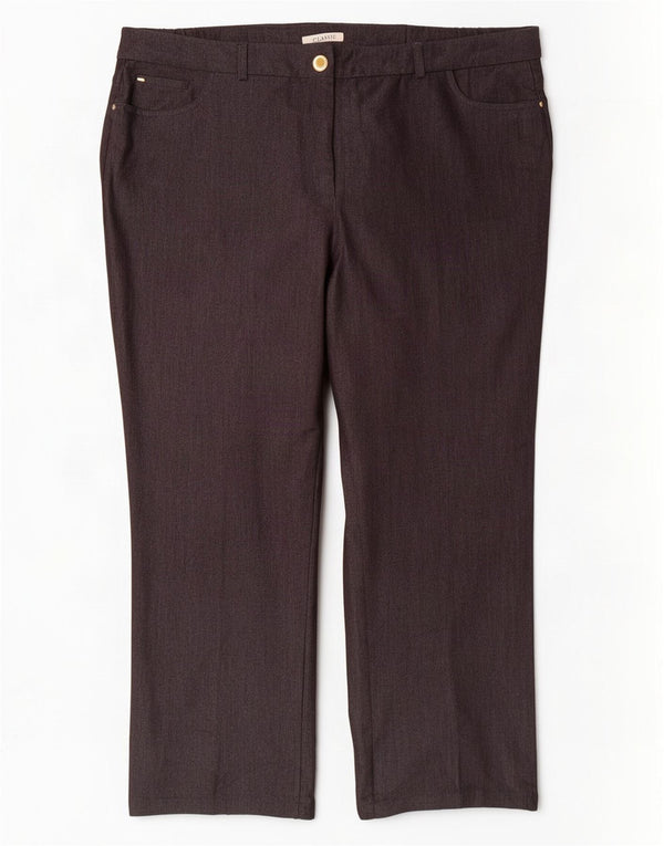 Pantaloni casual dritti da donna Marks & Spencer UK 18 XL W40 L28 Grigio