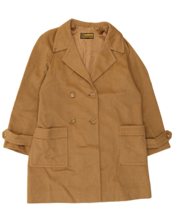 Cappotto doppiopetto vintage da donna UK 14 Beige medio