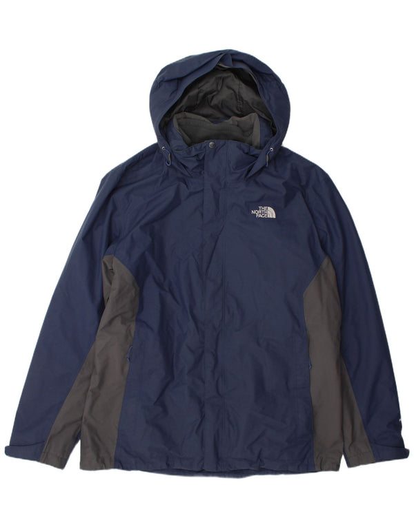 Giacca a vento con cappuccio da uomo The North Face UK 42 XL Blu Colourblock