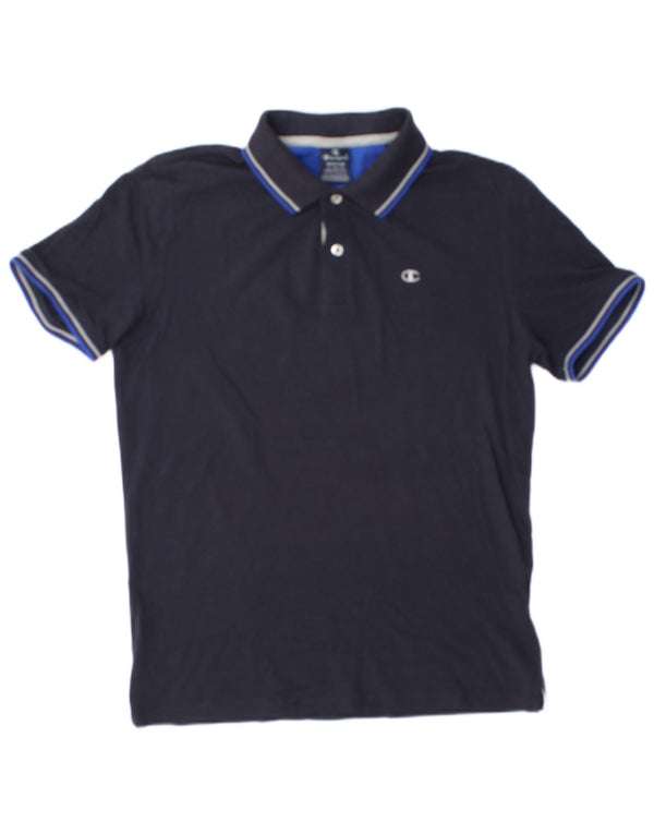 Polo da uomo Champion in cotone blu navy medio