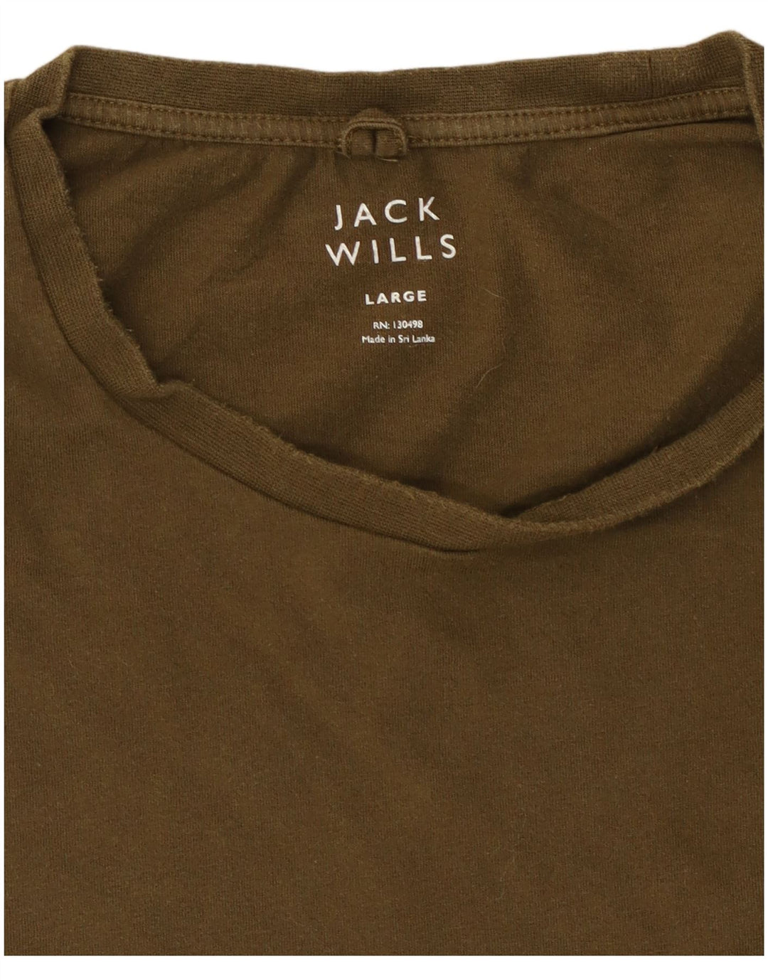 T-shirt da uomo Jack Wills Top grande in cotone kaki