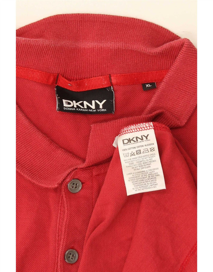 Polo da uomo Dkny XL in cotone rosso